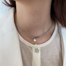 Asymmetry Irregular Natural Pearl 925 Sterling Silver Necklace