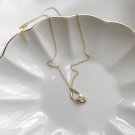 Causal Shell Pearl Irregular Circle 925 Sterling Silver Necklace