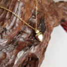 Modern Golden Heart Pineapple 925 Sterling Silver Necklace
