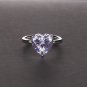 Wedding Heart Created Diamond 925 Sterling Silver Promise Ring