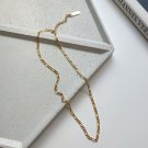 Choker Asymmetric Chain 925 Sterling Silver Adjustable Necklace