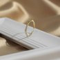 Minimalism CZ Twisted 925 Sterling Silver Adjustable Ring