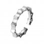 Vintage Jagged Wave 925 Sterling Silver Adjustable Ring