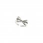 Bridesmaid Sweet Bow-Knot Irregular Round Silver Adjustable Ring
