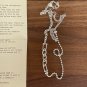 Vintage Irregular Bead Hollow Curb Chain 925 Sterling Silver Necklace