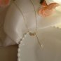 Party CZ Ginkgo Leaf Shell Pearl Tassel 925 Sterling Silver Necklace