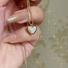 Anniversary Shining CZ Heart 925 Sterling Silver Necklace
