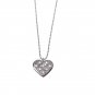 Anniversary Shining CZ Heart 925 Sterling Silver Necklace