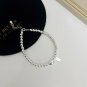 Casual Red Bean Luck Tag 925 Sterling Silver Bracelet
