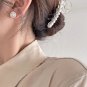 Elegant Round Shell Pearl Twisted Border 925 Sterling Silver Stud Earrings