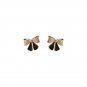 Classic Black CZ Bow-Knot 925 Sterling Silver Stud Earrings
