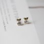Cute Animal Owl Round CZ 925 Sterling Silver Stud Earrings