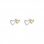 Hollow Heart Double Wearing Way 925 Sterling Silver Stud Earrings