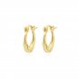 Holiday Twisted U Shape 925 Sterling Silver Huggie Hoop Earrings