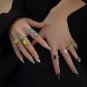 Baguette Created High Carbon Diamond 925 Sterling Silver Ring