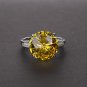 Simple Round Created Diamond CZ 925 Sterling Silver Ring