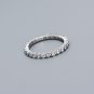 Casual Round CZ Lines 925 Sterling Silver Ring