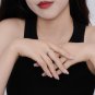 Office Shining Star CZ Irregular Wave 925 Sterling Silver Ring