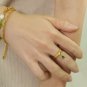 Double Layers Waterdrop CZ Drops 925 Sterling Silver Adjustable Ring