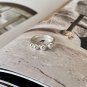 Office Round Beads CZ 925 Sterling Silver Adjustable Ring