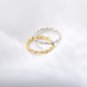Office CZ Twisted Simple 925 Sterling Silver Adjustable Ring