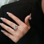 Heart Created High Carbon Diamond 925 Sterling Silver Ring