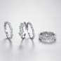 Fashion Shining Irregular Geometry Baguette CZ 925 Sterling Silver Ring