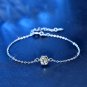 Simple Six Claw Round Moissanite CZ 925 Sterling Silver Bracelet
