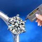 Wedding Simple Six Claw Moissanite CZ 25 Sterling Silver Adjustable Ring
