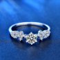 Minimalism Simple Six Claw Moissanite CZ Galaxy Star 25 Sterling Silver Ring