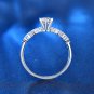 Minimalism Simple Six Claw Moissanite CZ Galaxy Star 25 Sterling Silver Ring