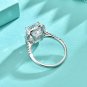 Modern Elegant Emerald Rectangle CZ 925 Sterling Silver Ring