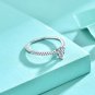 Fashion Geometry CZ Rectangle Square Waterdrop 925 Sterling Silver Ring