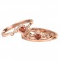 Red Heart CZ Crown 925 Sterling Silver Adjustable Stacker Ring