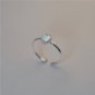 Elegant Oval AB Cubic Zirconia Brads Border Silver Adjustable Ring