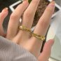 Holiday CZ Sunshine Irregular 925 Sterling Silver Adjustable Ring