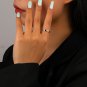 Modern Shining CZ Star Starlight 925 Sterling Silver Adjustable Ring