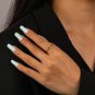 Geometry CZ Baguette Office 925 Sterling Silver Adjustable Ring