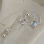 Lady Shining Transparent Heart 925 Sterling Silver Adjustable Chain Ring