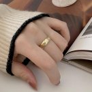 Friend's Irregular Concavity 925 Sterling Silver Adjustable Ring