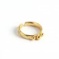 Office Three Mini Beads 925 Sterling Silver Adjustable Ring
