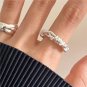 Casual Twisted Knots 925 Sterling Silver Adjustable Ring