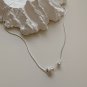 Honey Moon Heart Round Bead 925 Sterling Silver Necklace