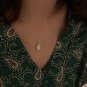 Office Oval Tulip Flower925 Sterling Silver Necklace