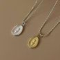 Office Oval Tulip Flower925 Sterling Silver Necklace