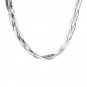 Multilayer Retro Creative Woven Snake Bone Chain 925 Sterling Silver Necklace
