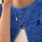 Office Black Epoxy Heart Love Promise 925 Sterling Silver Necklace