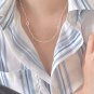 Vintage Irregular Cross Curb Pave Twisted Chain 925 Sterling Silver Necklace