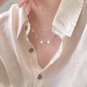 Simple Double Layers Cute Sequins Chain 925 Sterling Silver Necklace