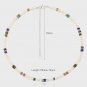 Elegant Pearls Colorful Stone Bead Caps 925 Sterling Silver Necklace